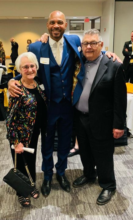 DaVarryl with longtime supporters