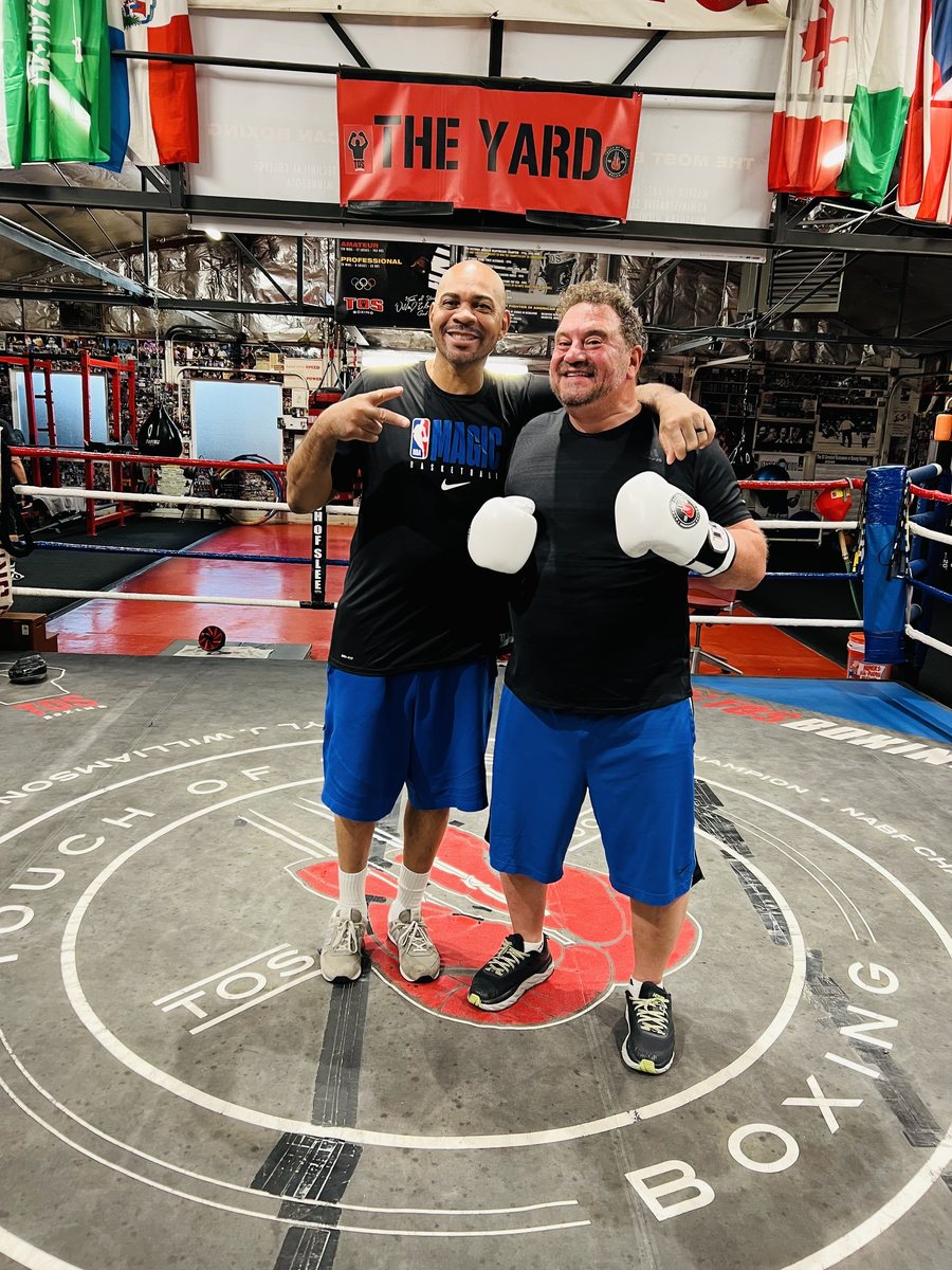 DaVarryl and his private client in the TOS Boxing ring